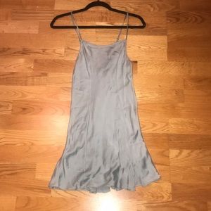 Free People: Baby blue silk slip